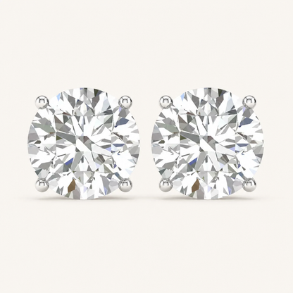 0.50 CT Round Lab Grown Diamond Earrings