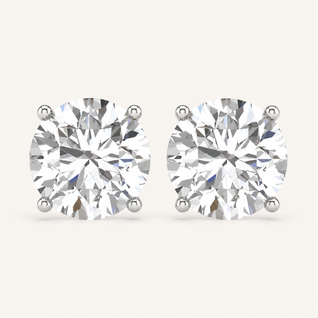 0.50 CT Round Lab Grown Diamond Earrings