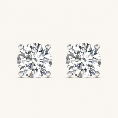 2.00 CT Round Lab Grown Diamond Earrings