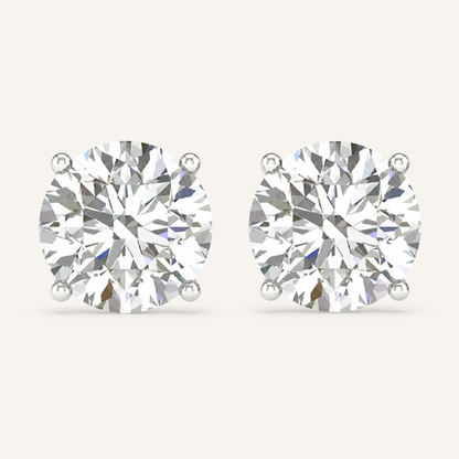0.50 CT Round Lab Grown Diamond Earrings