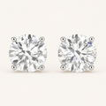 1.00 CT Round Cut Lab Grown Diamond Earrings