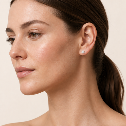 0.50 CT Round Lab Grown Diamond Earrings