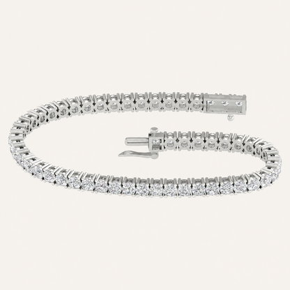 7.00CT Round Cut Lab Grown Diamond Tennis Bracelet