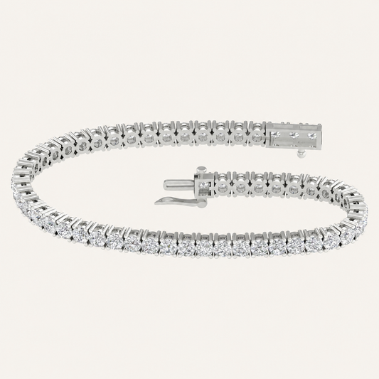 7.00CT Round Cut Lab Grown Diamond Tennis Bracelet