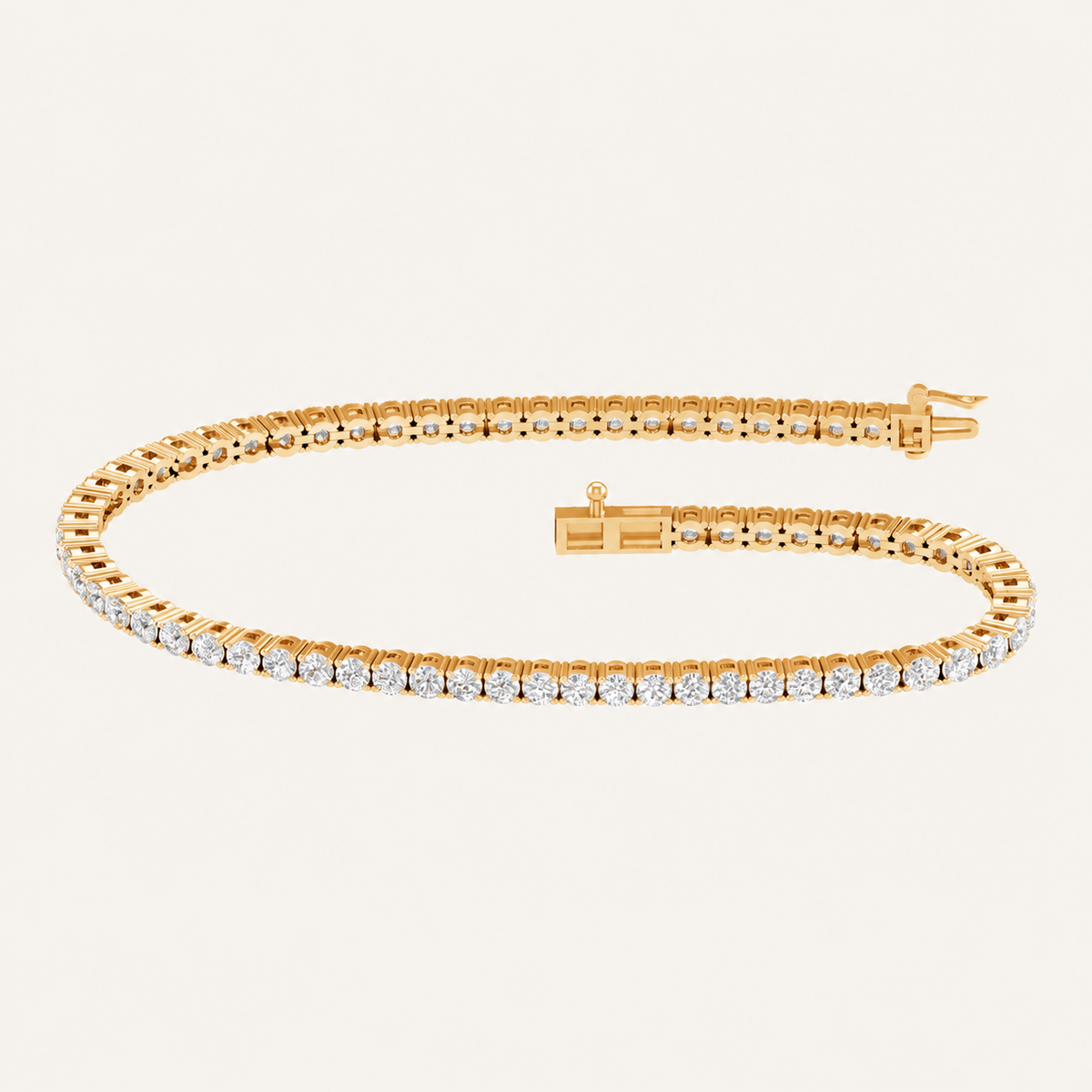 4.00CT Round Cut Lab Grown Diamond Tennis Bracelet