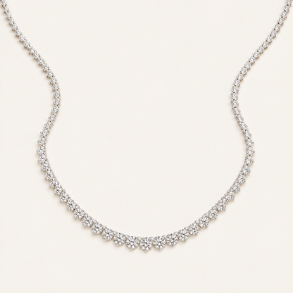 10.00CT Round Cut Lab Grown Diamond Necklace