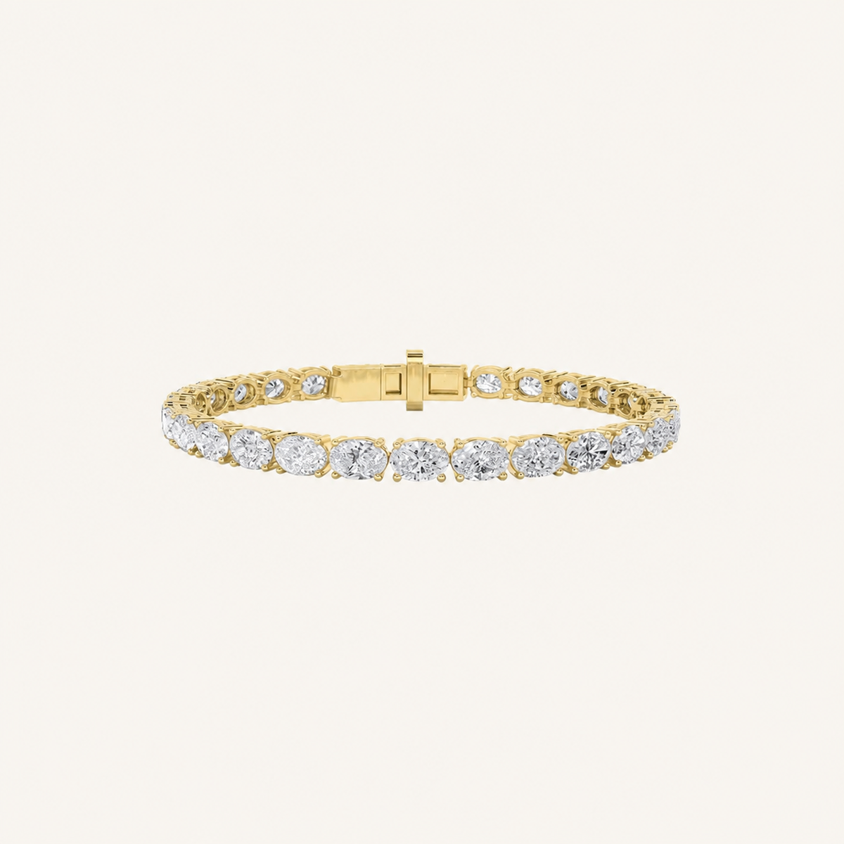9.5CT Oval Cut Lab Grown Diamond East & West Tennis Bracelet