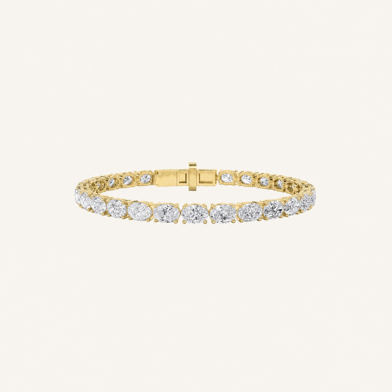 9.5CT Oval Cut Lab Grown Diamond East & West Tennis Bracelet