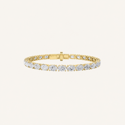 9.5CT Oval Cut Lab Grown Diamond East & West Tennis Bracelet