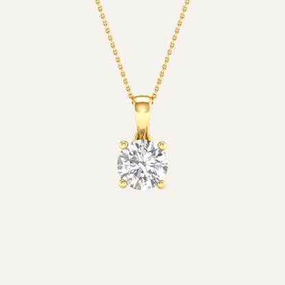 1.00CT Round Cut Lab Grown Diamond Pendant