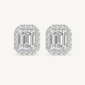 1.15CT Emerald Cut Lab Grown Diamond Earrings