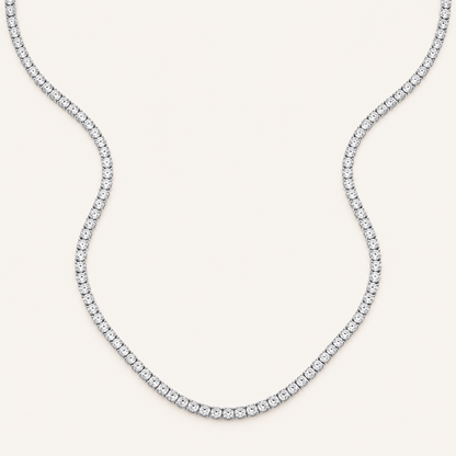 7.50CT Round Cut Lab Grown Diamond Tennis Necklace