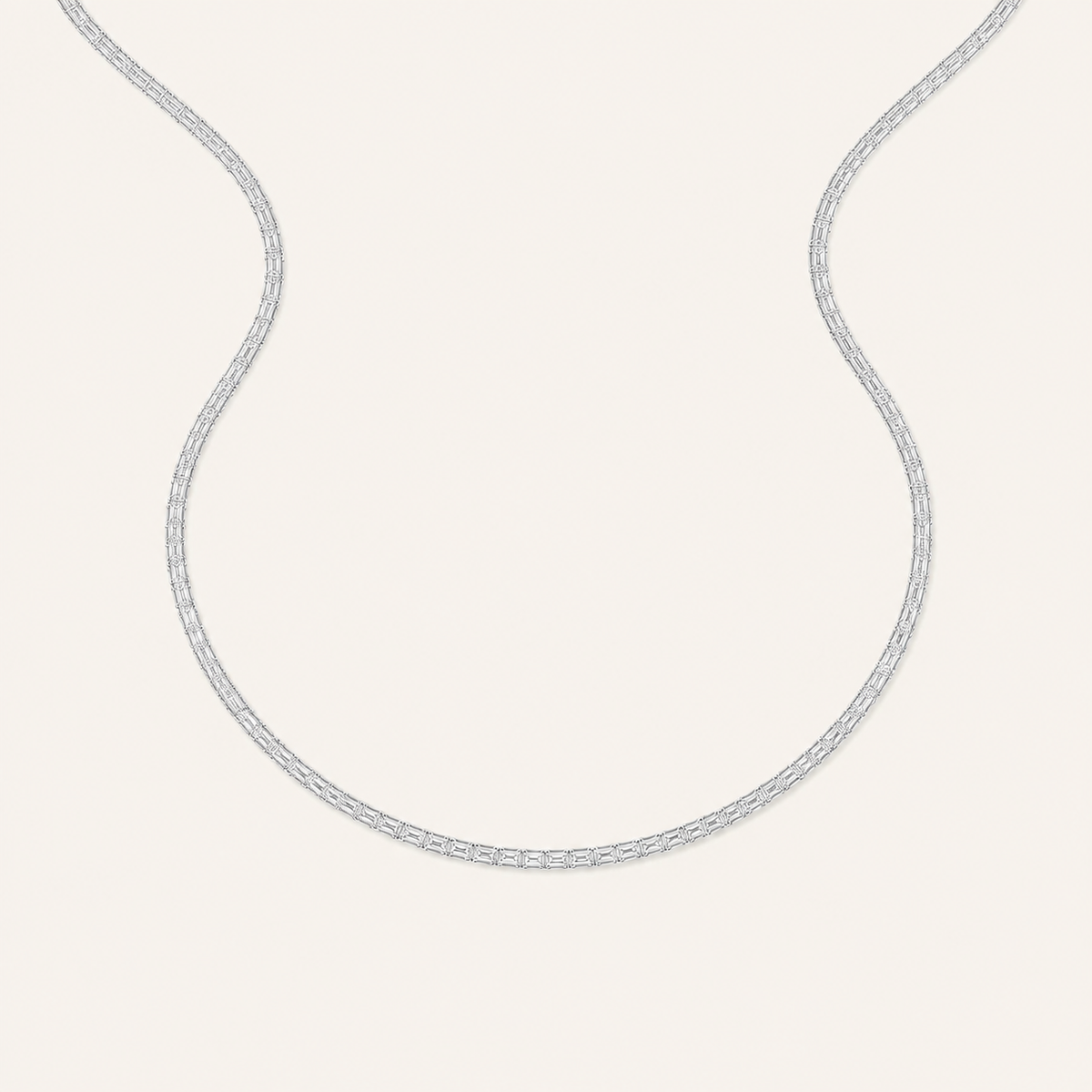 21CT Round Cut Lab Grown Diamond Tennis Necklace