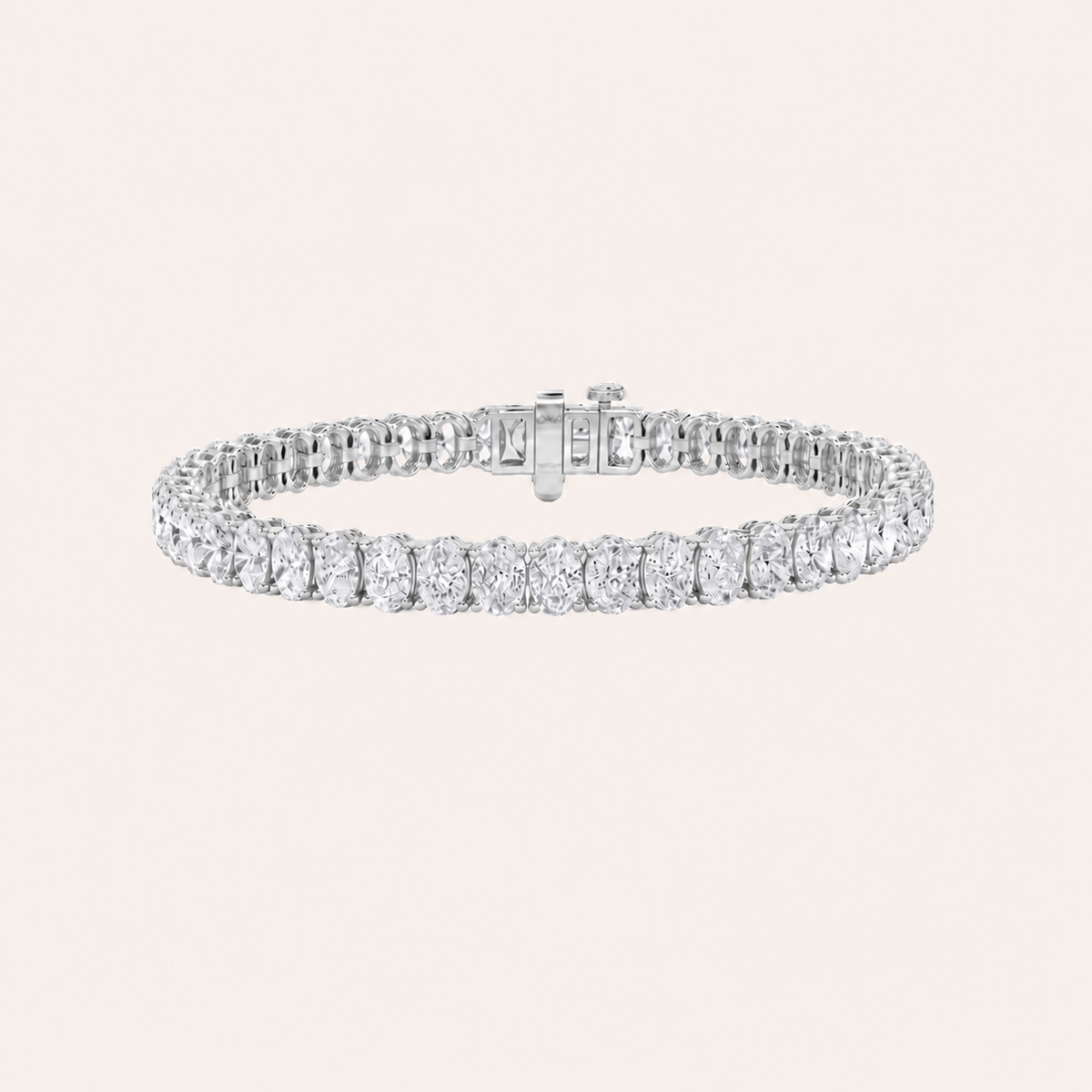 6CT Oval Cut Lab Grown Diamond Tennis Bracelet