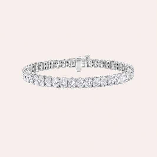 6CT Oval Cut Lab Grown Diamond Tennis Bracelet