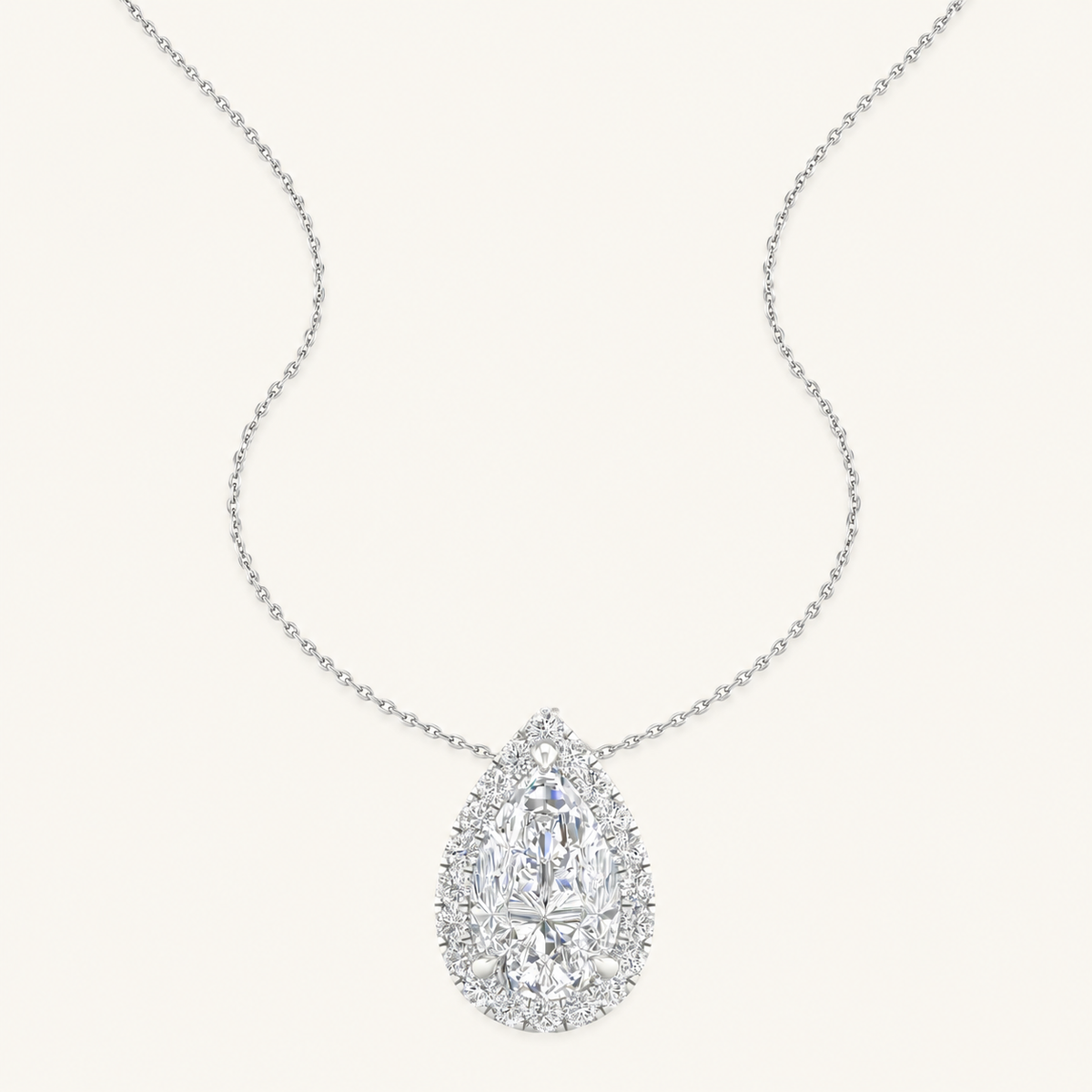 1.15CT Pear Cut Certified Lab Grown Diamond Pendant