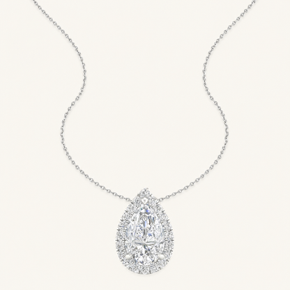 1.15CT Pear Cut Certified Lab Grown Diamond Pendant