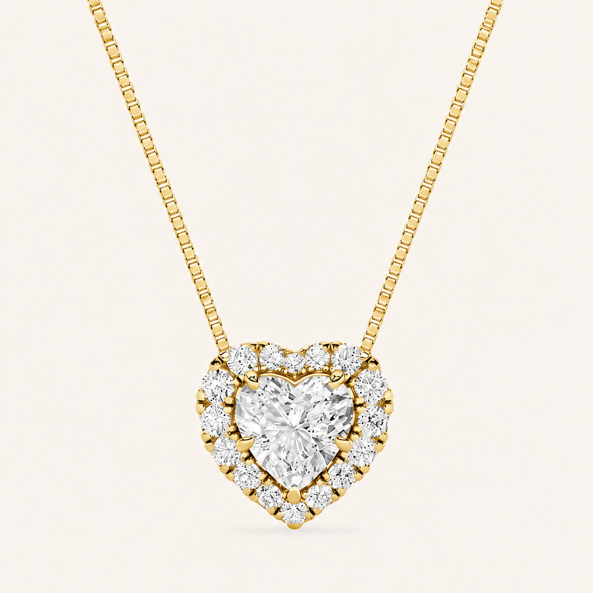 1.25CT Heart Cut Lab Grown Diamond Pendant Heart Necklace