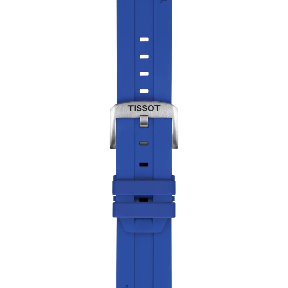 Tissot Official Blue Silicone Strap Lugs 22 mm 2