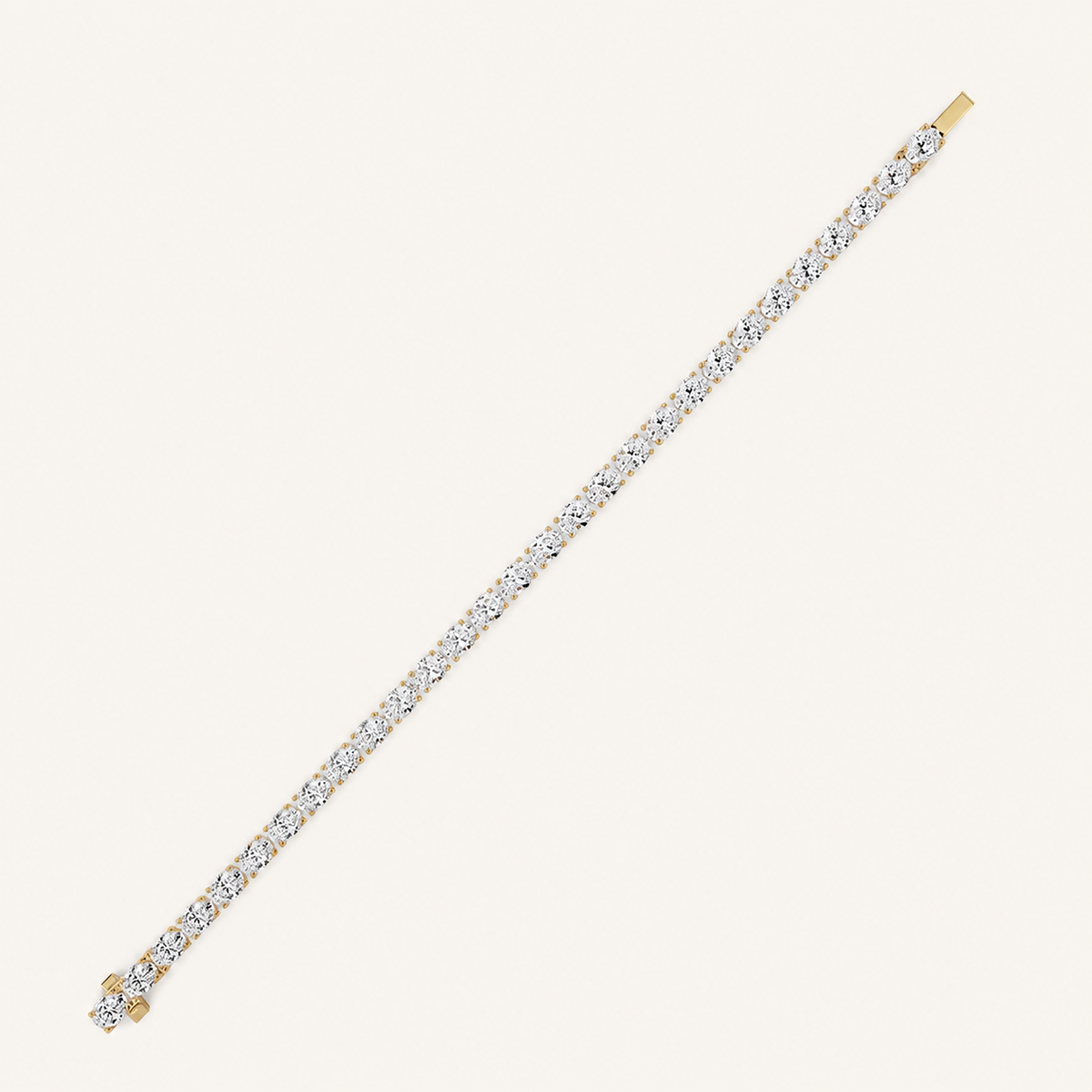 12CT Oval Cut Lab Grown Diamond East & West Tennis Bracelet