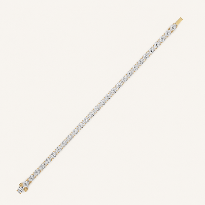 12CT Oval Cut Lab Grown Diamond East & West Tennis Bracelet
