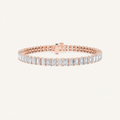 12.5CT Emerald Cut Lab Grown Diamond Tennis Bracelet