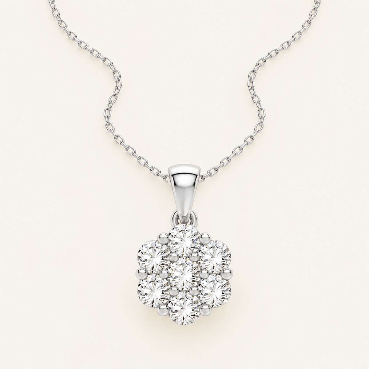 0.50CT Round Cut Lab Grown Diamond Pendant
