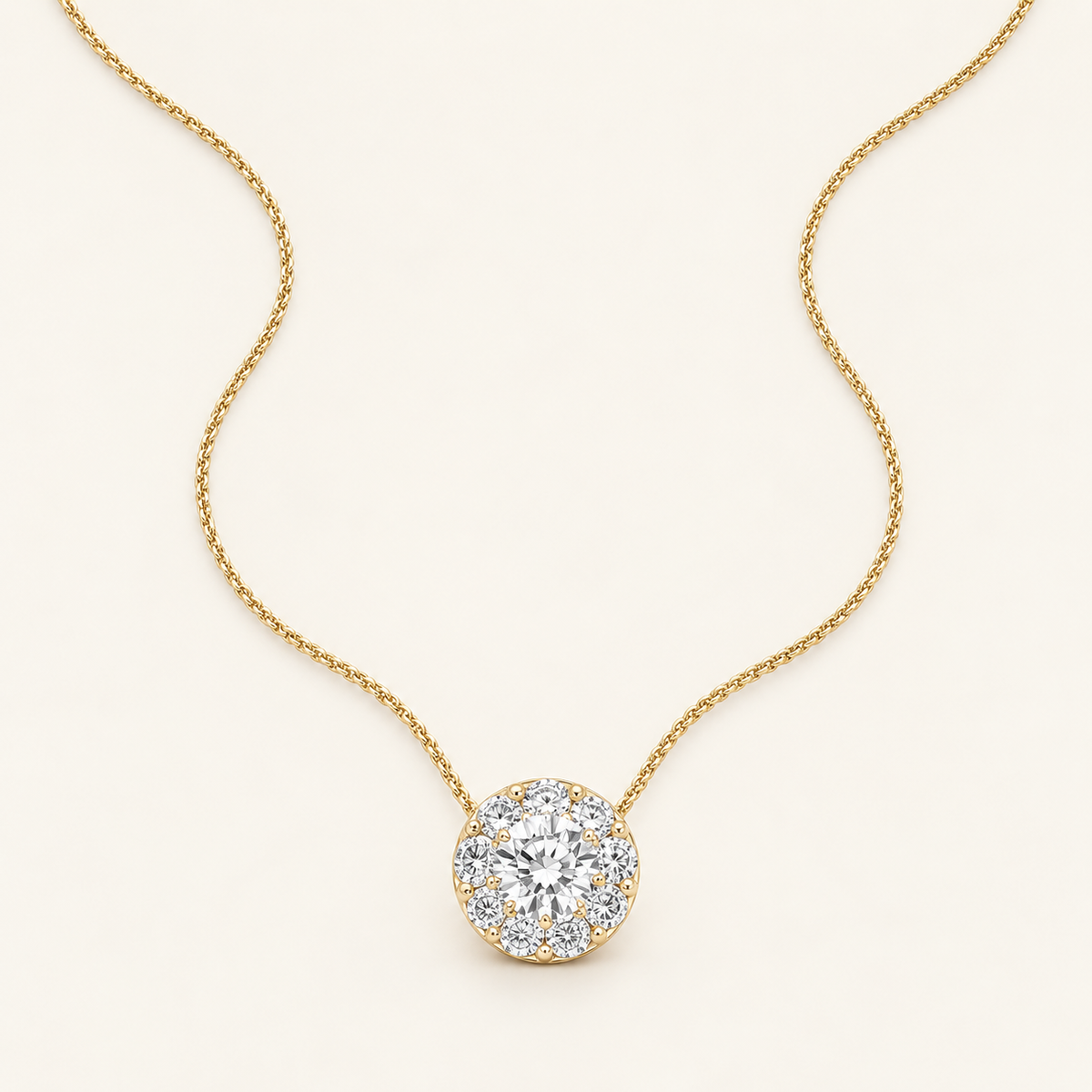 2.00CT Round Cut Lab Grown Diamond Pendant Necklace