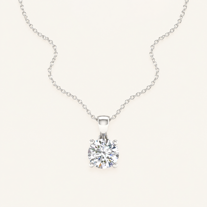 1.00CT Round Cut Lab Grown Diamond Pendant