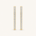 2.00 CT Round Cut Lab Grown Diamond Hoop Earrings