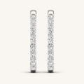 2.00 CT Round Lab Grown Diamond Hoop Earrings