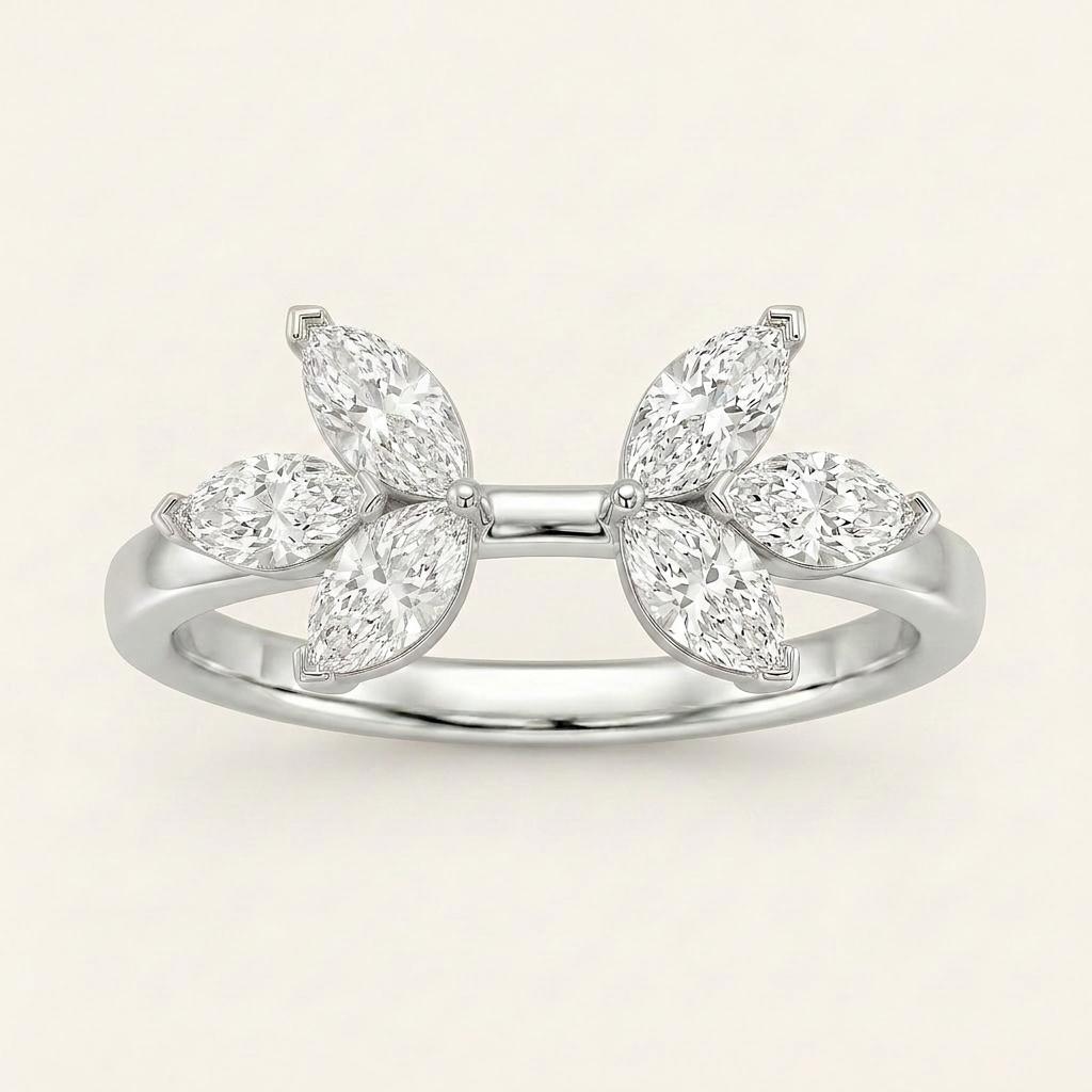 1CT Marquise Cut Lab Grown Diamond Wrap Ring