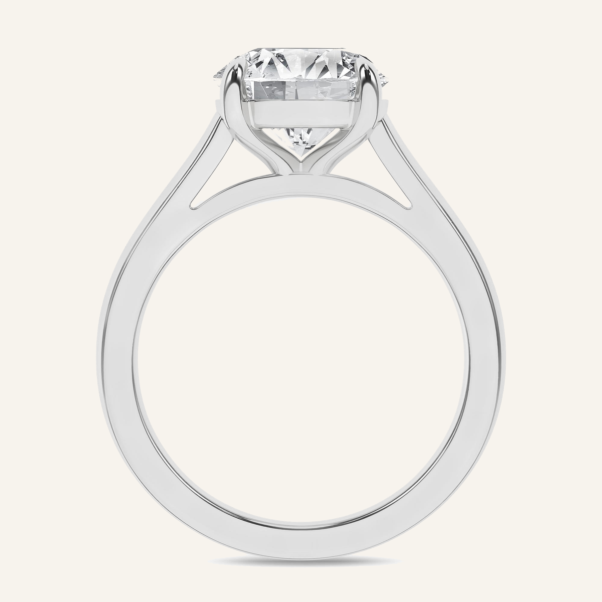 0.5CT Round Cut Certified Lab Grown Diamond Solitaire Ring