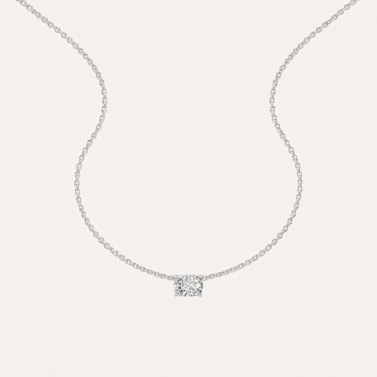 3 Ct Elongated Cushion Cut Lab Grown Diamond Pendant Necklace