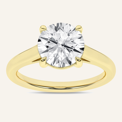 0.5CT Round Cut Certified Lab Grown Diamond Solitaire Ring