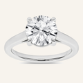 0.5CT Round Cut Certified Lab Grown Diamond Solitaire Ring