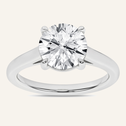 0.5CT Round Cut Certified Lab Grown Diamond Solitaire Ring