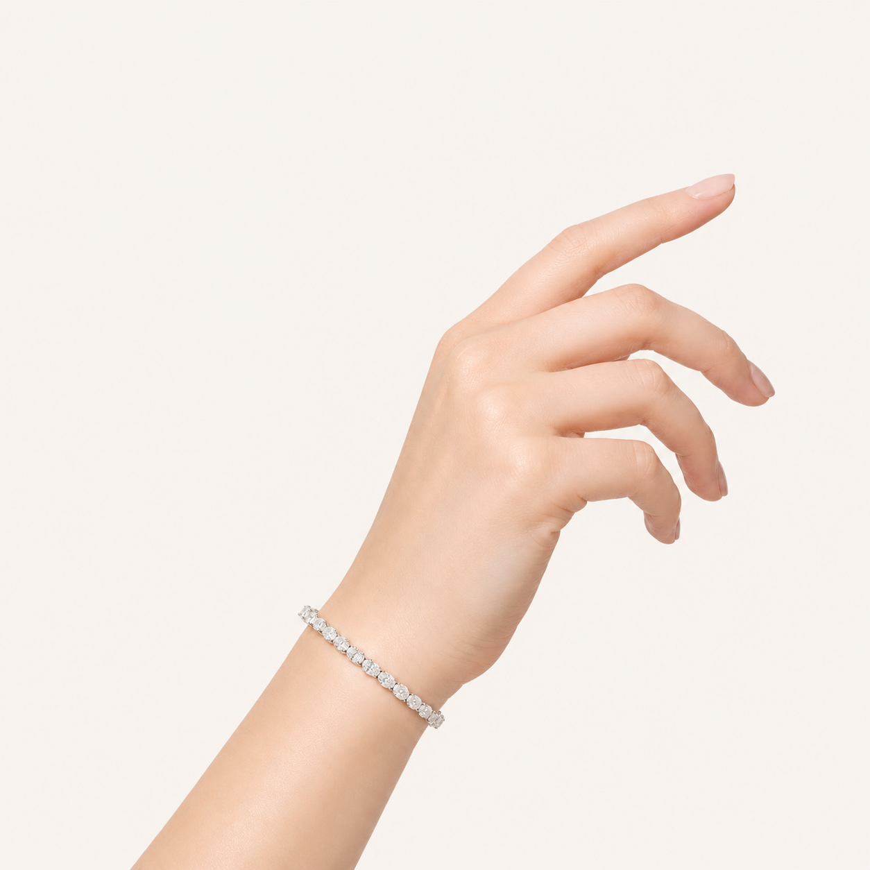7CT Oval Cut Lab Grown Diamond Tennis Bracelet