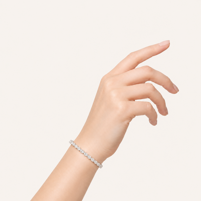 11CT Oval Cut Lab Grown Diamond Bracelet