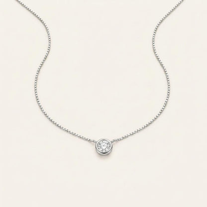 2CT Round Cut Lab Grown Diamond Pendant Necklace