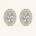 1.15CT Oval Cut Lab Grown Diamond Earrings