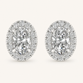 1.15CT Oval Cut Lab Grown Diamond Earrings