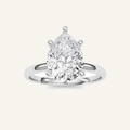 2CT Pear Cut Lab Grown Diamond Solitaire Engagement Ring