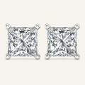 1.00 CT Princess Cut Round Diamond Lab Grown Earrings