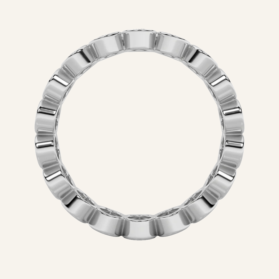 2.75CT Oval Cut Lab Grown Diamond Eternity Band Ring