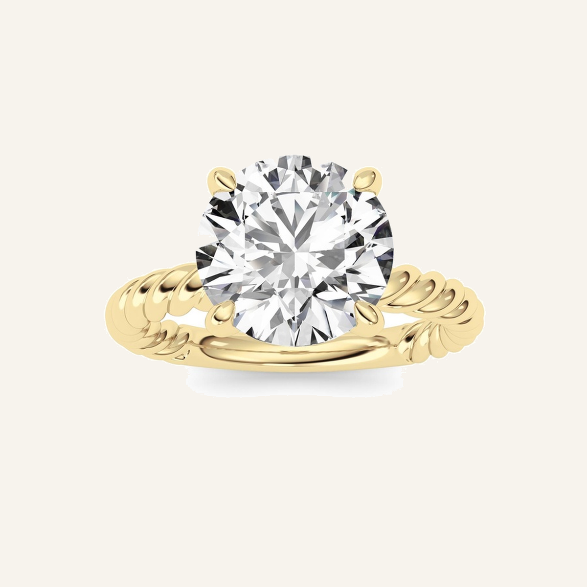 Round Cut Lab Grown Diamond Ring