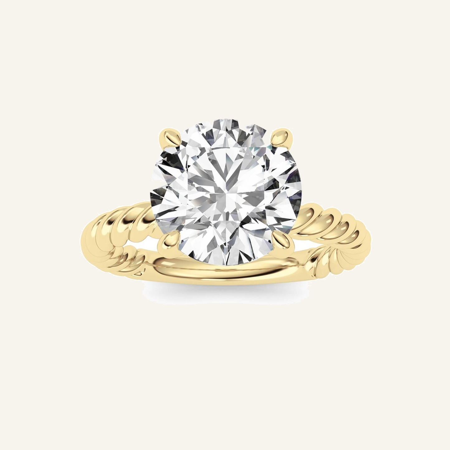 Round Cut Lab Grown Diamond Ring