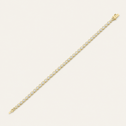 15CT Oval Cut Lab Grown Diamond East West Bezel Set Tennis Bracelet