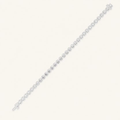 10CT Round Cut Lab Grown Diamond Bezel Set Tennis Bracelet